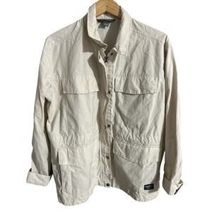 Eddie Bauer Womens Sz XL Trekker Trench Coat Khaki Rain Jacket